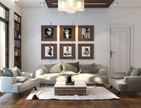 Việc thi công bộ sofa MS-019 có bọc nỉ cao cấp để làm đẹp phòng khách chung cư đang được thực hiện.